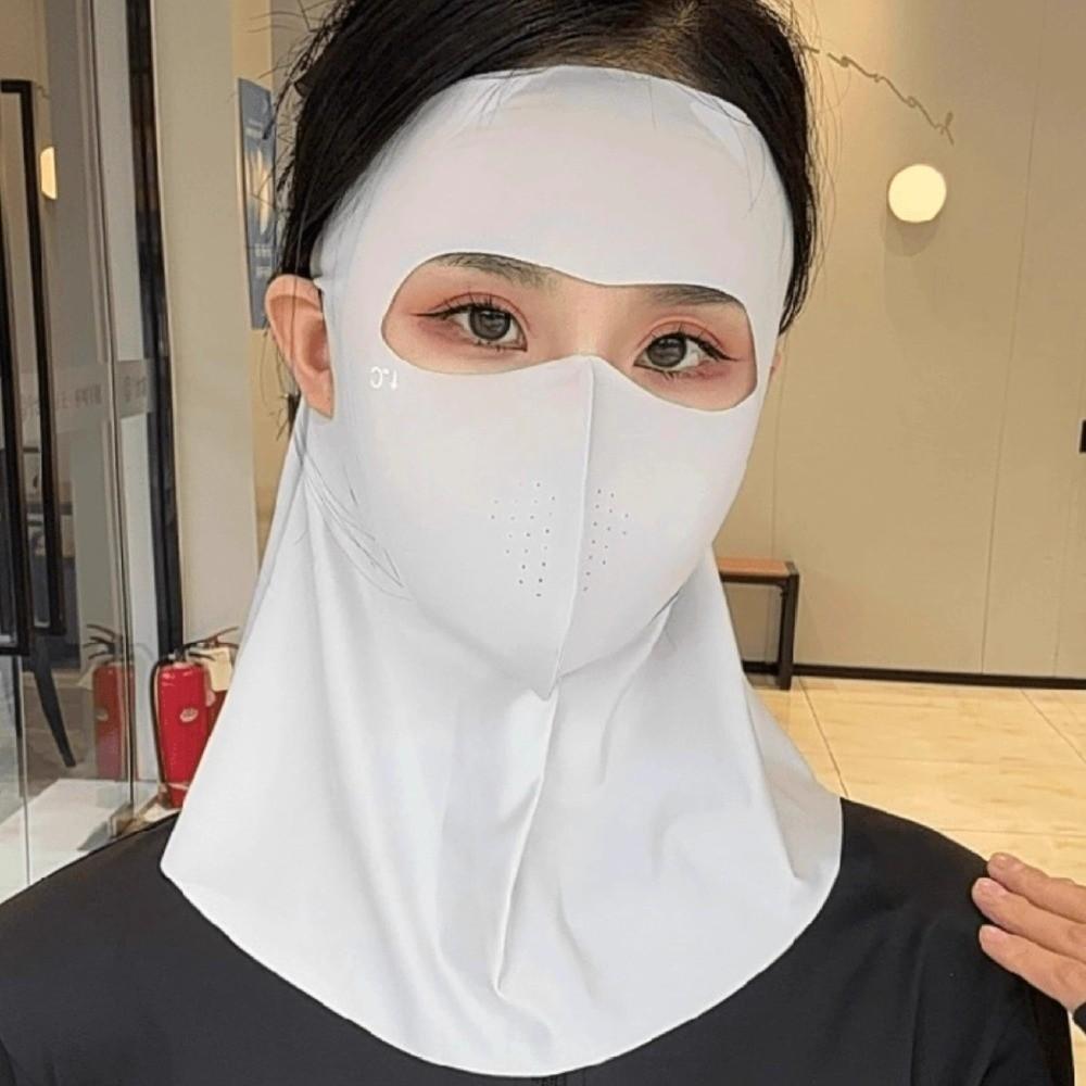 Маска-балаклава с защитой от солнца UPF 50+ для лица и шеи, вуаль из ледяного шелка для мужчин и женщин