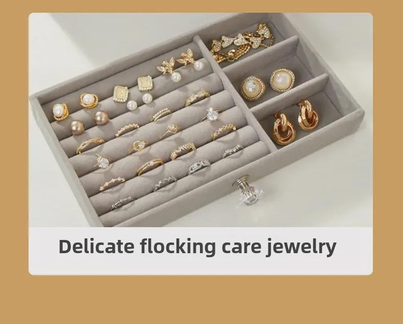 Элегантная многослойная шкатулка для украшений с большой вместимостью для сережек, ожерелий и колец