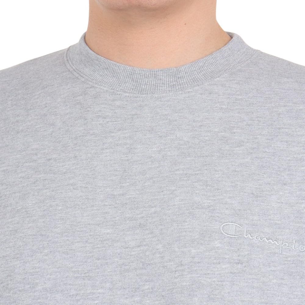 Толстовка с длинным рукавом из флиса, хлопок, США, свободный крой, большой размер, логотип One Point, круглый вырез, толстовка в стиле экшн, Оксфорд, серый, размер S [Champion] C3-X005