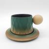 Retro Ceramic Cup Mug Style Simple Afternoon Tea Cup Creative Coarse Pottery Coffee Cup Saucer Set