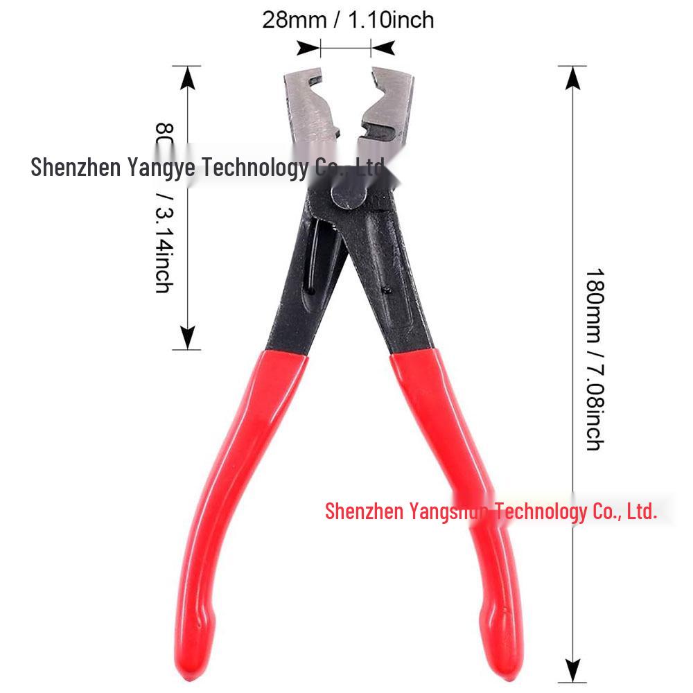 100-Piece Set: 304 Stainless Steel Single Ear Stepless Hose Clamps (5.3-15.3mm) with Pliers