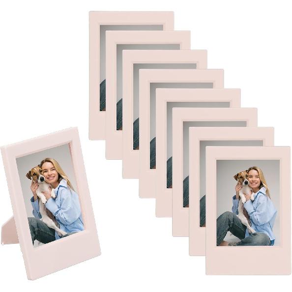 uxcell 8pcs Mini Picture Frames, 2.4 x 3.6 Inch Rectangular Film Photo Frame, Small tant Film Photo Frame Holder for Tabletop Picture Display, Black