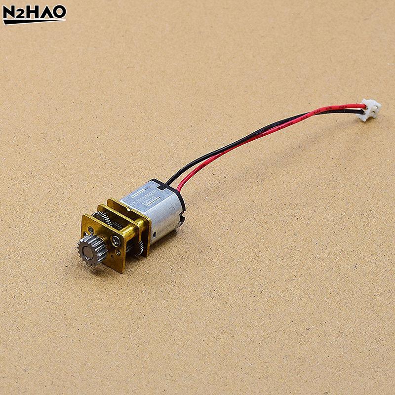 1 шт. DC 5V 55 об/мин Низкоскоростной Мини-полностью металлический редукторный двигатель Микро N10 Полностью металлический редукторный двигатель 17T Зубьев Для 3D-печати Ручки Робота