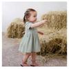 Baby Girls Cotton Short Sleeve Embroidered Dress Princess Style