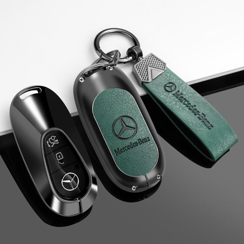 2025 Новый Чехол-Ракушка из Сплава Цинка и Кожи для Брелока Автомобиля Mercedes Benz C E S Class GLC W206 W223 W214 E300 C260 C300 S450