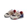 New Balance Удобная Прочная Обувь для Ходьбы с Низким Верхом Детская Обувь Бежевый Темно-Синий IV574LC1