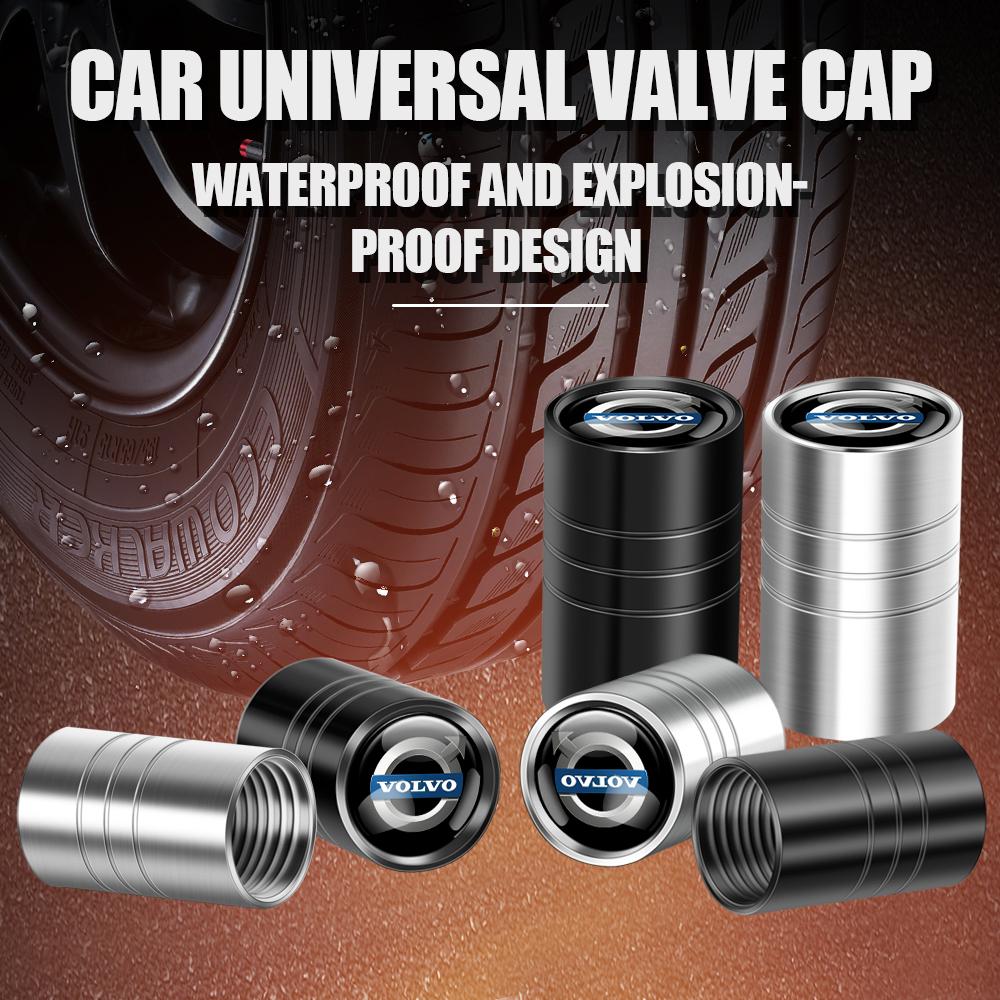 Для Volvo R Design S80L XC60 XC90 S40 Аксессуары Металлический сплав Колесные диски Автомобильные шины Клапаны Стержень ниппеля Колпачки воздушного клапана Герметичная крышка