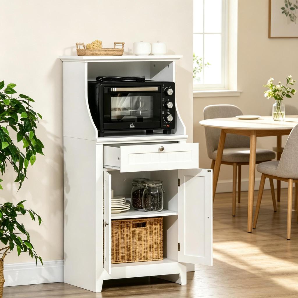 Practical Standing Cabinet with Door and Drawer, Elegant Kitchen Cabinet, Functional Storage Cabinet (only with storage cabinet)