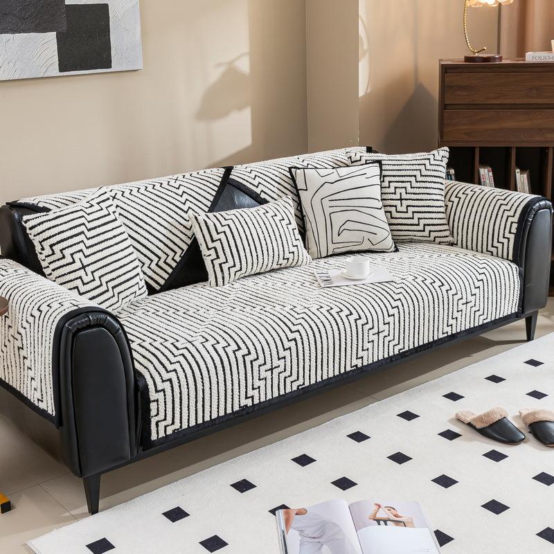 Premium Sense Simple Wind Sofa Cushion Universal In All Seasons New Sofa Seat Cushion Non-Slip Cover Cover Cloth Towel