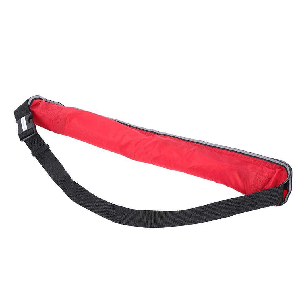 Adjustable Inflatable Life Jacket Belt With Reflective Tapes and Whistle (red)