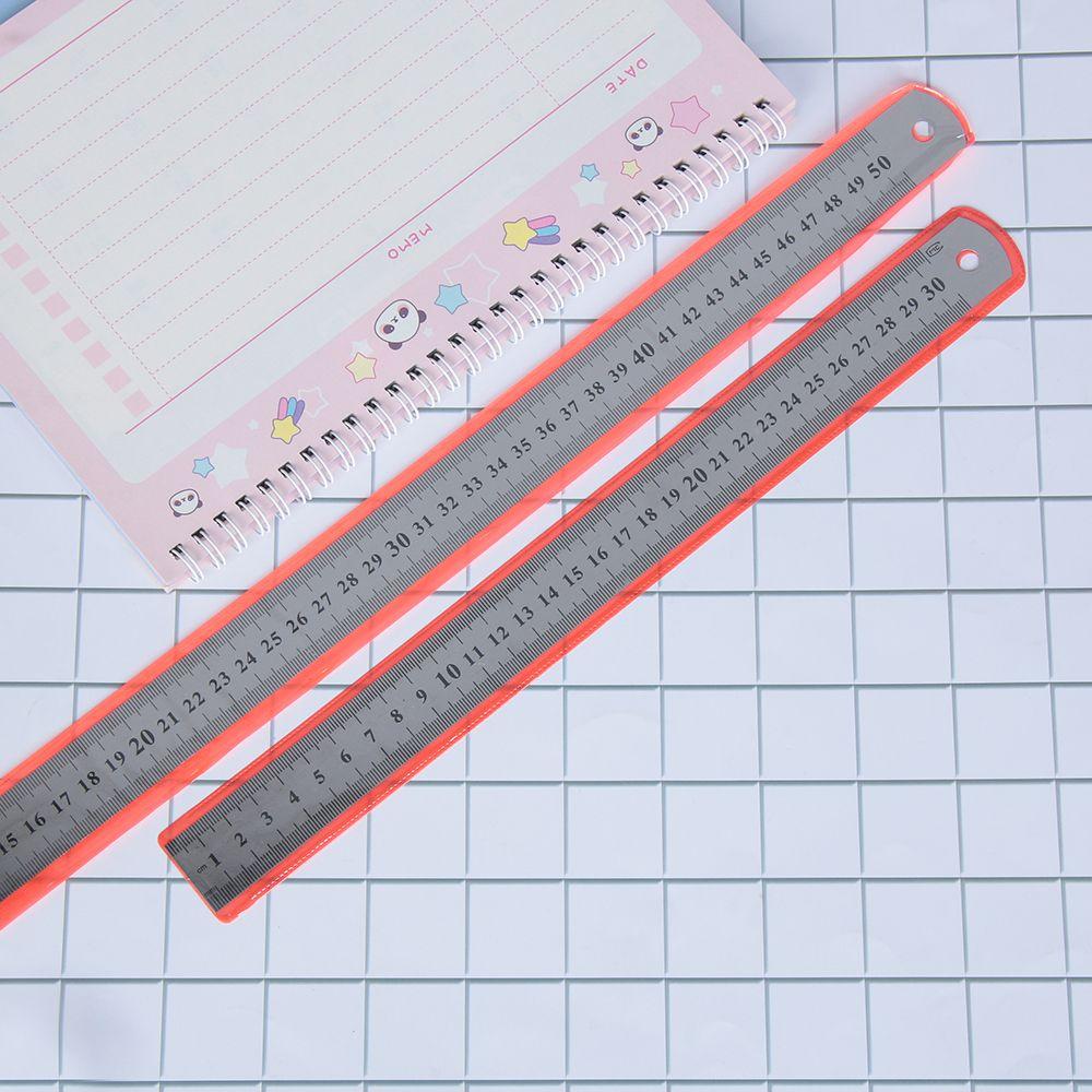 Measuring Tool Metric Imperial Drawing Metric/Inch Double Sided Straight Ruler Stainless Steel