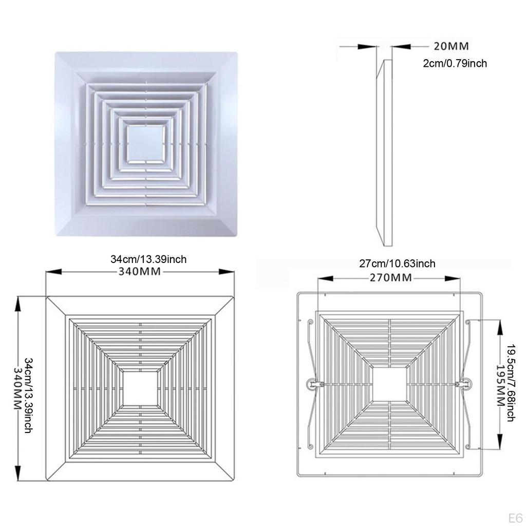 Вентилятор для ванной комнаты, многофункциональный диффузор для крыши, для офиса