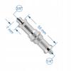 Adapter sleeve reduction tripod 1/4" to 3/8" tripod aluminum 68 mm