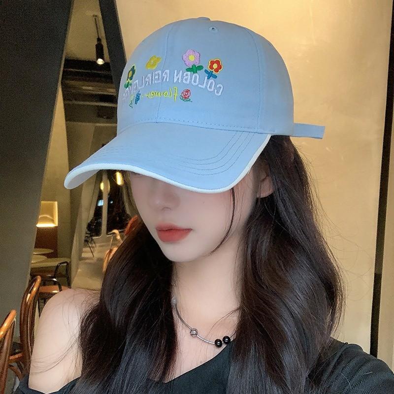 Womens Cotton Baseball Cap With Wide Brim And Adjustable Closure For Spring And Summer