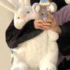 Милая плюшевая игрушка Белый Кролик - Подушка и Кукла для Сна Подарок для Девочек