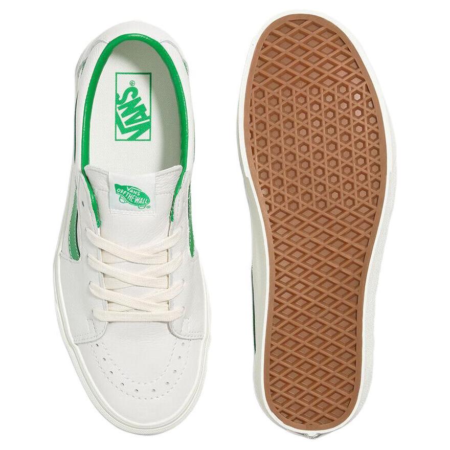 Vans Sk8 Низкие кеды на шнуровке, ударопрочные скейтбордические кроссовки, унисекс, бело-зеленые VN0009QRBDU