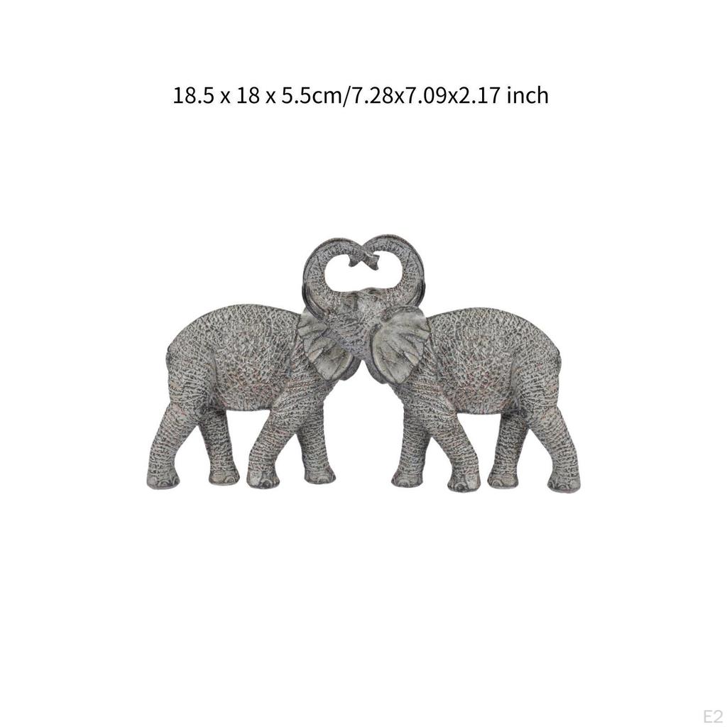 Elephant Statues Ornament Handicraft Adorable Table Multifunctional Resin Sculpture