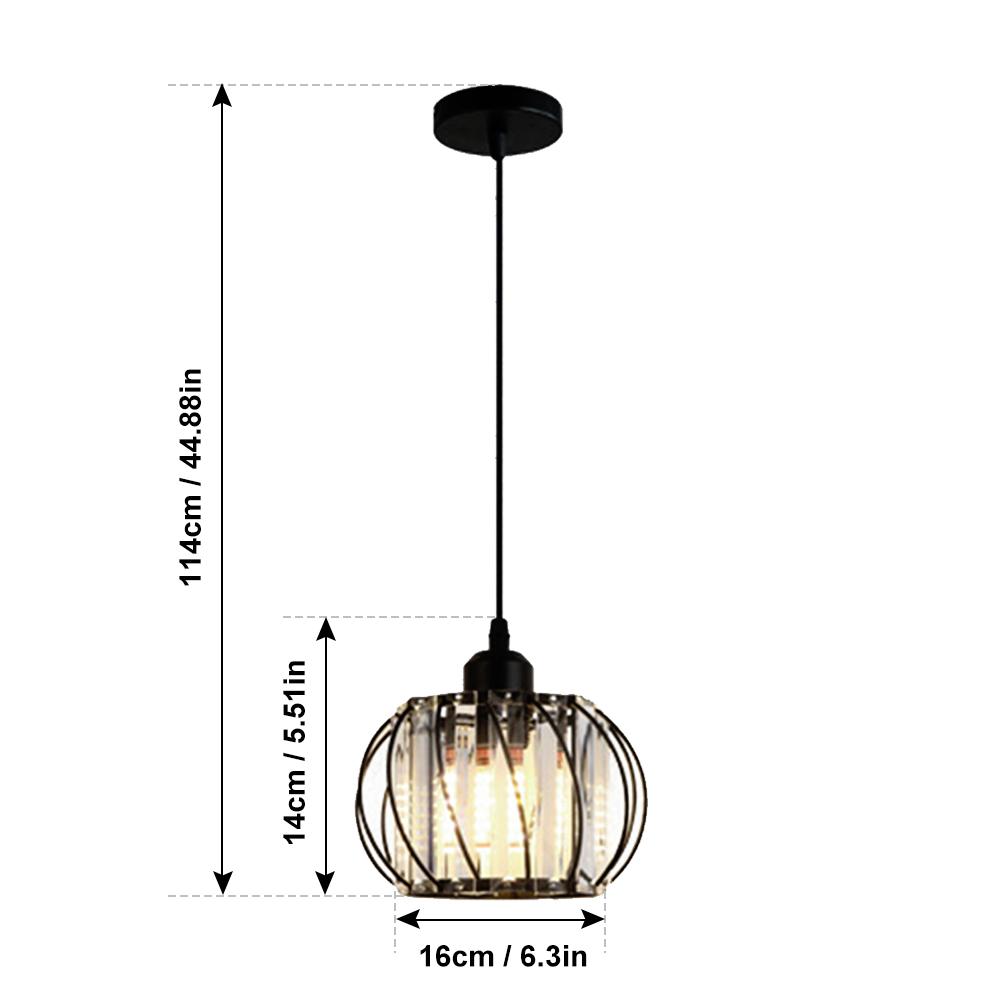Простой и современный подвесной стеклянный фонарь в стиле проволоки с теплым светом, 12 Вт, для коридора, крыльца
