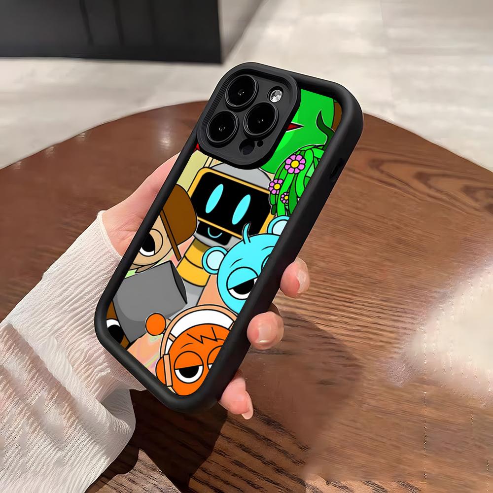 Мультяшный Игровой Чехол Sprunki для Телефона iPhone 17 Pro Max 15 Pro 16 14 Plus 12 13 Mini 11 Pro Ударопрочный Мягкий Чехол