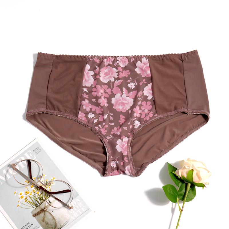 Women Comfortable and Breathable Plus Size Pantise Sexy Seamless Middle Waist Underwear 0Xl 1Xl 2Xl