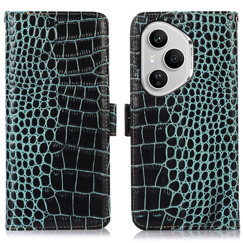 Для Honor 400 Pro 5G (Глобальный) Чехол Текстура Крокодила Натуральная Коровья Кожа Чехол-кошелек для телефона