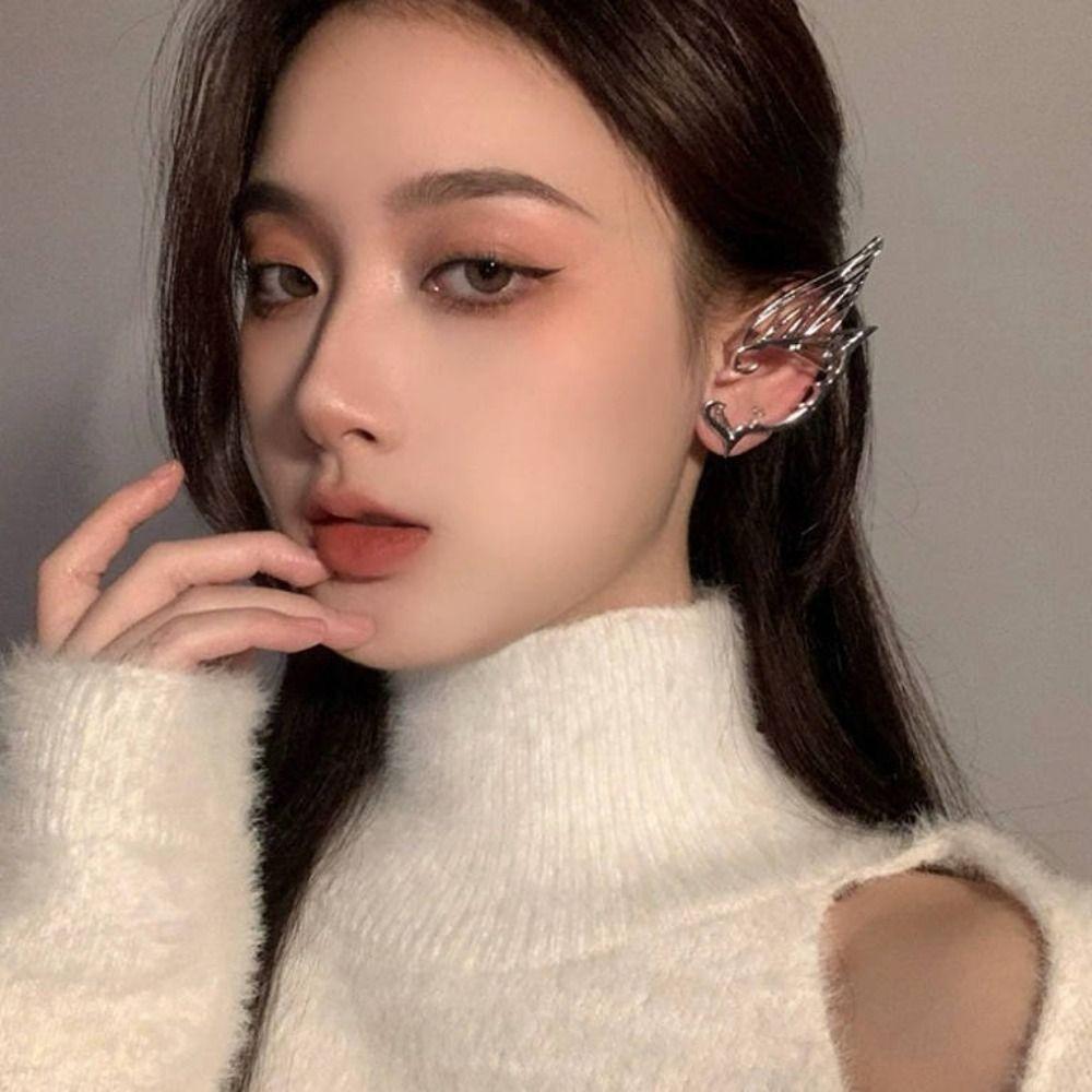 Корейский стиль Эльф клипсы для ушей из цинкового сплава ушные манжеты в стиле ретро односторонние серьги карнавальные