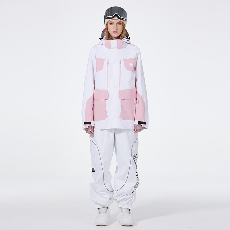 Мужской и женский лыжный костюм для улицы, зимний теплый костюм для сноуборда, водонепроницаемый, ветрозащитный, комплект куртки и брюк для катания на лыжах, большой размер, дышащий, утепленный сноубордический костюм