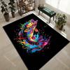 1PC Vibrant jumping fish paint splashes Carpet for Living Room Bedroom Sofa Home Decor Rus Non-slip Floor Mat Luxury Gift
