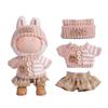 17cm Doll Clothes 3-Piece Hat Sweater Pants Sets Handmade Baby Doll Outfits Stylish Adorable Accessories for Doll Collectors