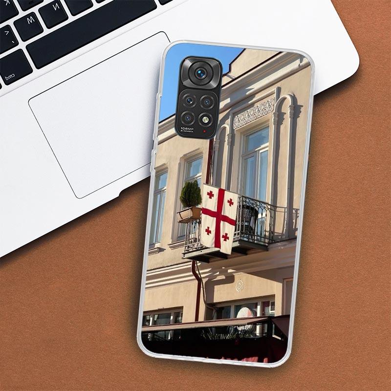 Чехол для телефона с флагом Грузии для Xiaomi Redmi Note 13 12 12S 11 11S 10 10S 9 9S 11T 11E Pro Plus 8 8T 7 + чехол