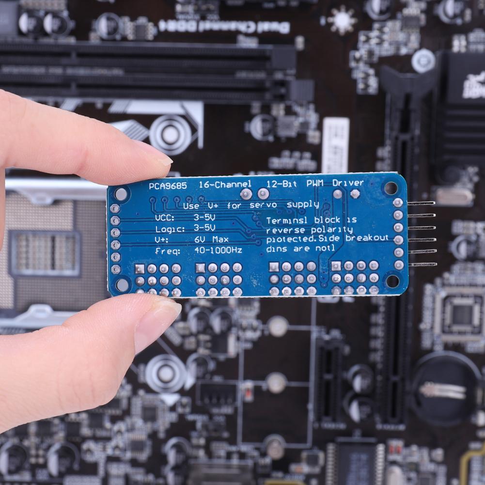 PCA9685 Driver Module IIC Interface 16 Channel 12-Bit PWM Servo Motor Driver Board Controller for Arduino Robot/ Raspberry Pi