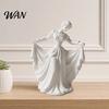 3D Printed Home Decor Dancer Figurine, Elegant Dance Girl Statue with Flowing Dress, Aesthetic PLA Art Classical Ornament Sculpture for Decor, Modern