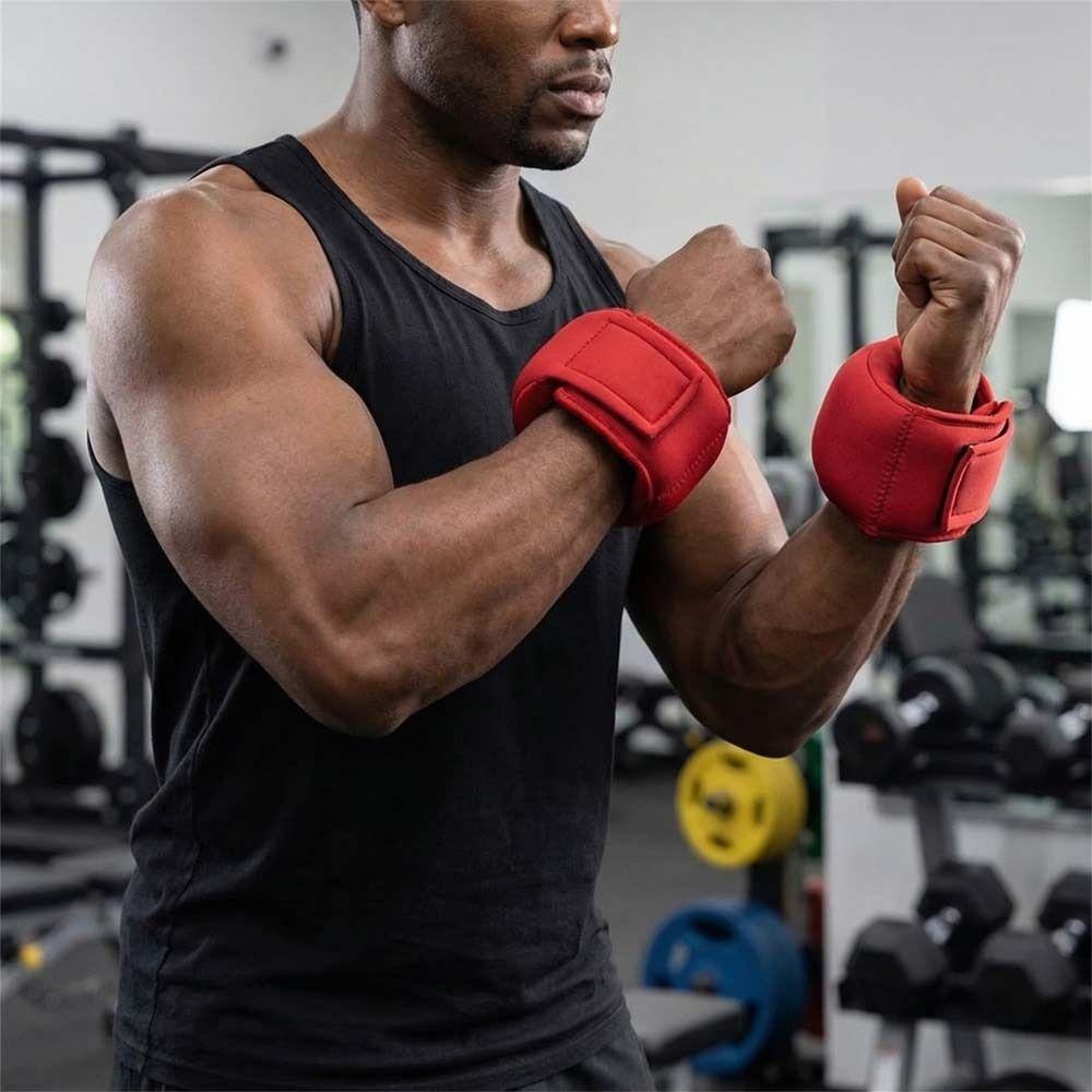 2Pcs Comfortable Design Wrist Weights Breathable Material Sandbag Wristband Home Workout