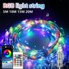Outdoor Waterproof 5V USB WS2812B App Control Fairy Lights Dreamcolor Party Festival Tree Lights Wedding Decoration Garland Lamp