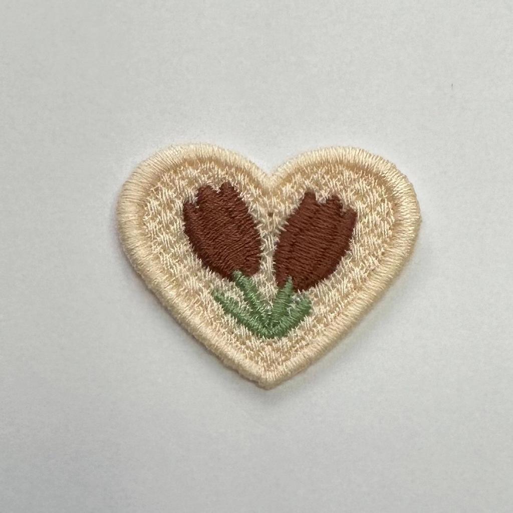 Fresh Little Flower Tulip Embroidery Patch Clothing Accessories Ins Colorful Cute Little Cherry Series Embroidery Cloth