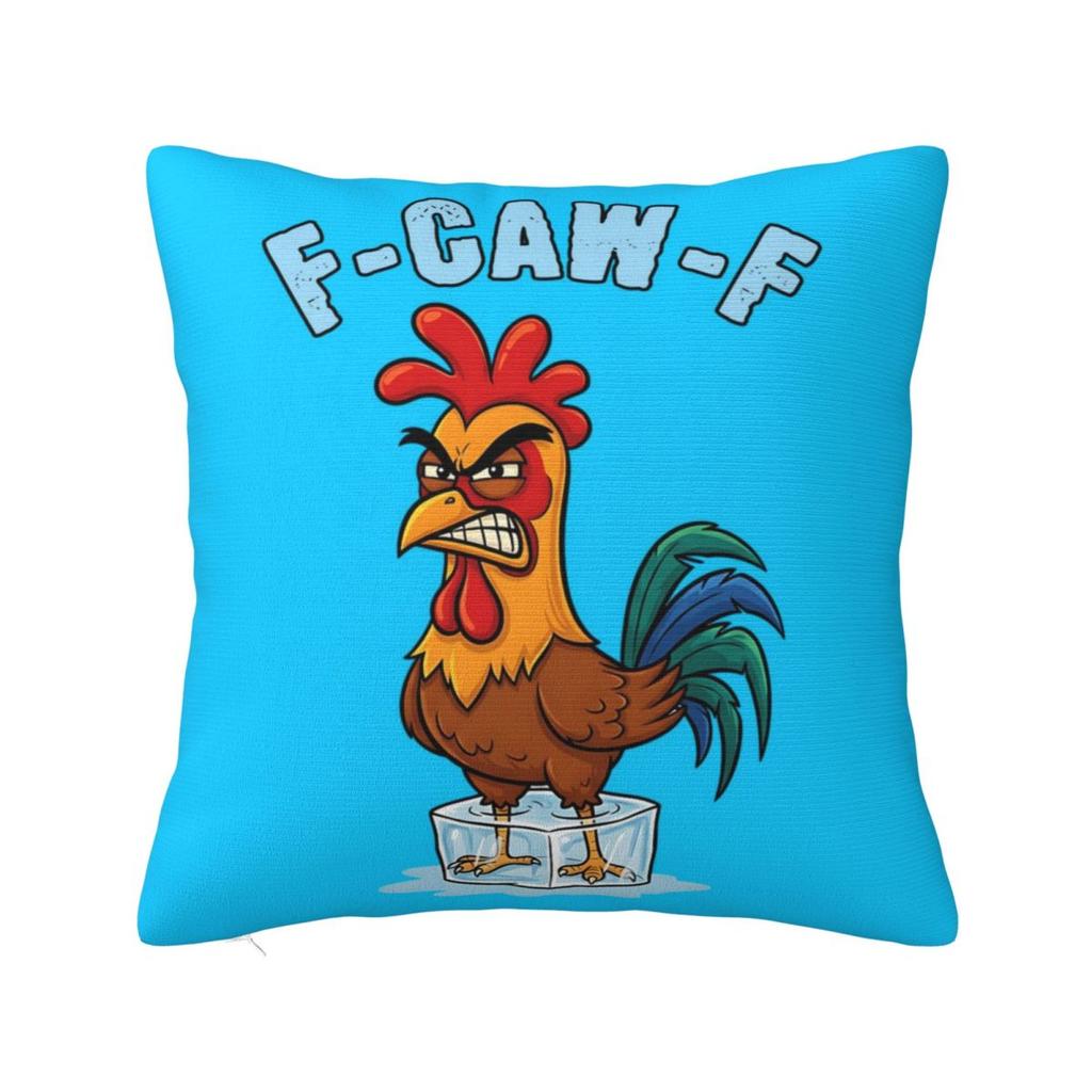 FCAWF Chicken Funny Crazy Screaming Coffee Pillow Case Cushion Cover Soft Pillow Cover Retro Trendy Pillowcases For Room Chair