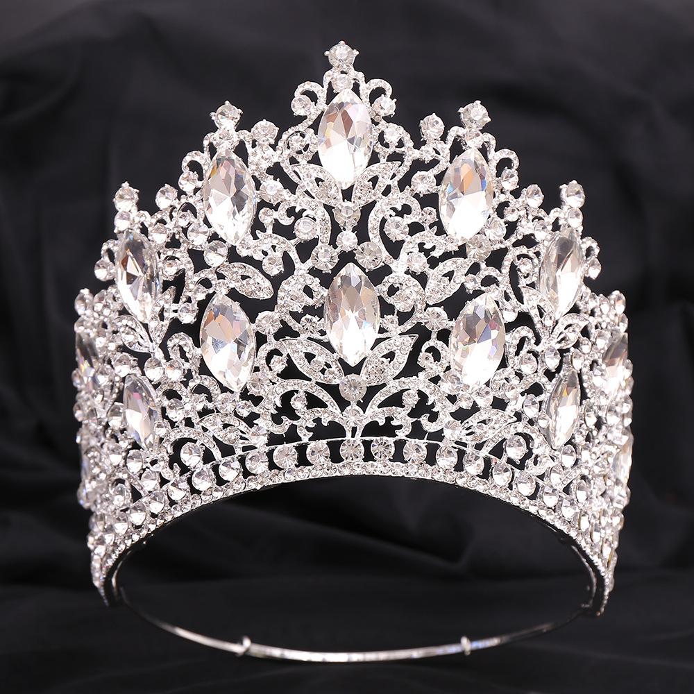 DIEZI Новое поступление Принцесса Большая хрустальная корона для женщин Свадебная Свадебная Невеста Роскошная Элегантная Королева Тиара Корона Аксессуары для волос