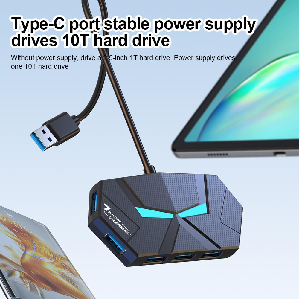 4 в 1 USB 3.0 концентратор 4 порта/7 портов мульти-разветвитель адаптер USB док-станция высокоскоростная для портативных ПК