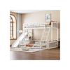 Двухъярусная кровать - MUVOE - 90 x 200 см и 140 x 200 см - Сосна - Горка - Белый