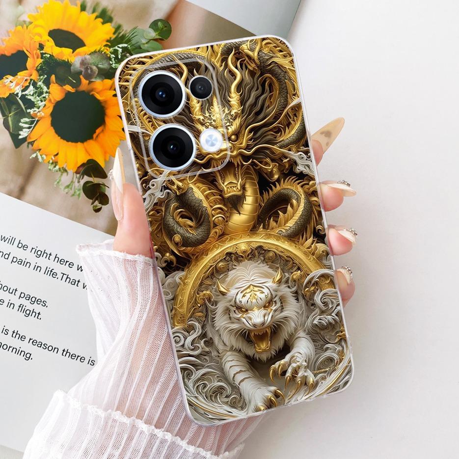 For Oppo Reno13 Pro Case CPH2697 Luxury Flowers Butterfly Painted Cover Soft Slim Phone Case For Oppo Reno 13 Pro Reno13 5G Bags