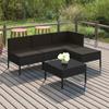 Day and Night - Day and Night 5-piece Garden Furniture Set and Black Synthetic Rattan Cushions