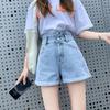 Summer Women's Denim Shorts Vintage High Waist Casual Jeans Ladies Shorts Pants