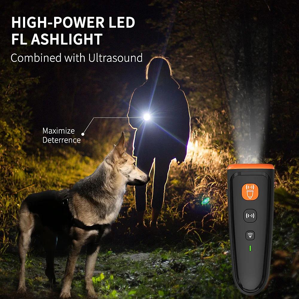 Rechargeable Ultrasonic Anti-Barking Device | Safe Dog Training Tool | Stop Barking Up To 16.7 Ft | Effective for All Dog Breeds