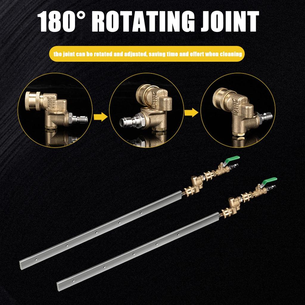 Car Radiator Cleaning Wand Heavy-Duty Cleaning Wand High-Pressure 24Inch Stainless Steel Portable Cleaner for Truck Gutter