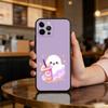 Милый Призрачный Хэллоуинский Чехол Для Телефона iPhone 17,16,15,14,13,12,11 Plus,Pro Max,Мягкий Силиконовый Черный Чехол
