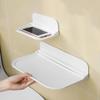 Foldable Wall Mounted Shelf Bathroom Punch-free Storage Rack Wall Phone Holder Wifi Router Storage Tray Stand Home Organizer