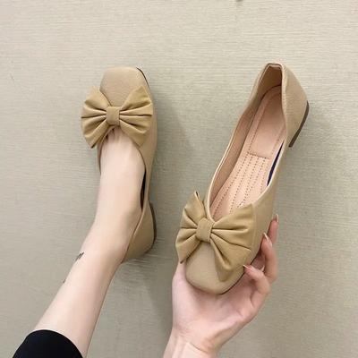 Модные Элегантные Вечерние Женские Балетки Мокасины Красные Слипоны Квадратный Носок Дешевая Распродажа Высокое Качество Модная Шикарная Обувь Женская Обувь