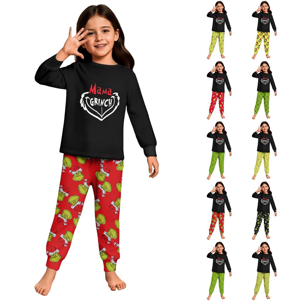 Children's Boys And Girls Thin Two-piece Long-sleeved Pants Two-piece