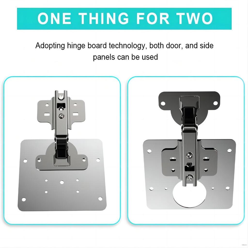 Stainless steel cabinet door hinge repair plate Silver