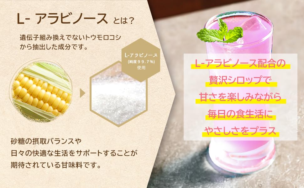 Arabi Pink Lemon Syrup, 350ml (for dilution), 1 bottle. Contains California pink lemon concentrate and L-arabinose derived from non-GMO corn.